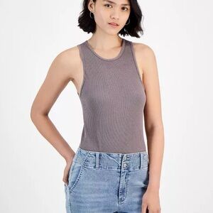 Hippie Rose Charcoal Ribbed Bodysuit